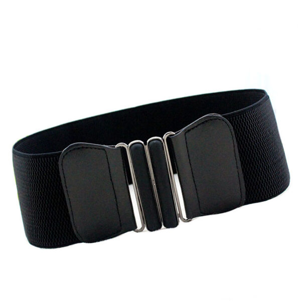 Gunmetal Black Stretch Elastic Belt 