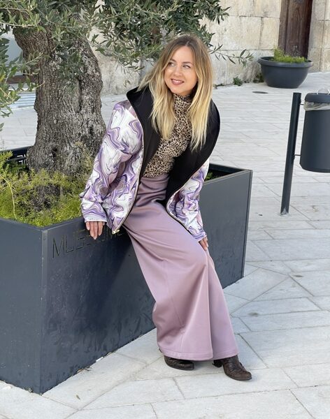 Bubble Satin Palazzo Pants-Updated